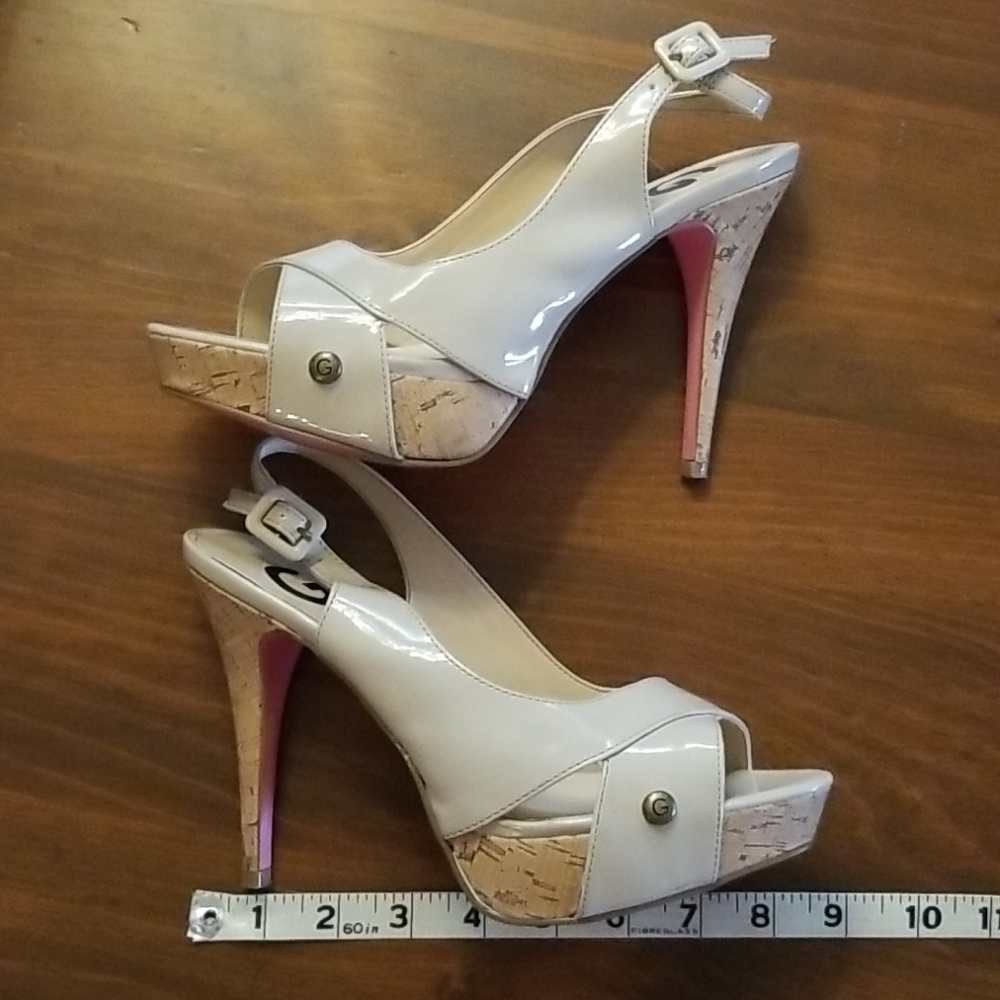Guess Cavionna patent slingback sandals